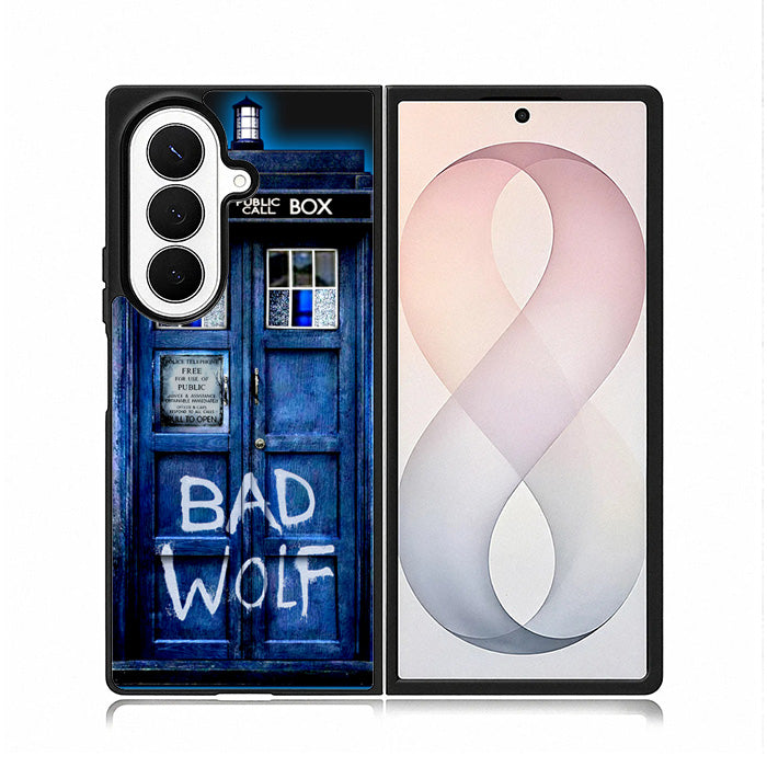 Doctor Who TARDIS Bad Wolf Blue Samsung Galaxy Z Fold 8 Ultra Case BC2201