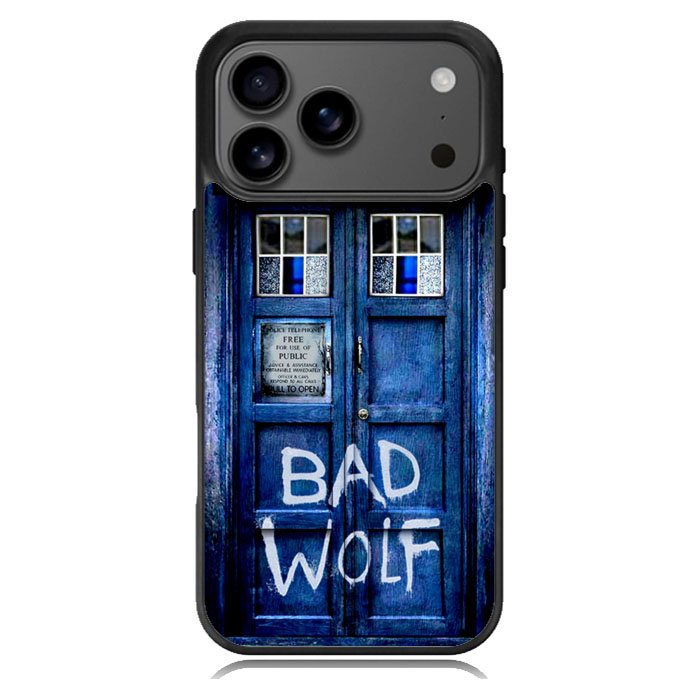Doctor Who TARDIS Bad Wolf Blue iPhone 17 Pro Case BC2201