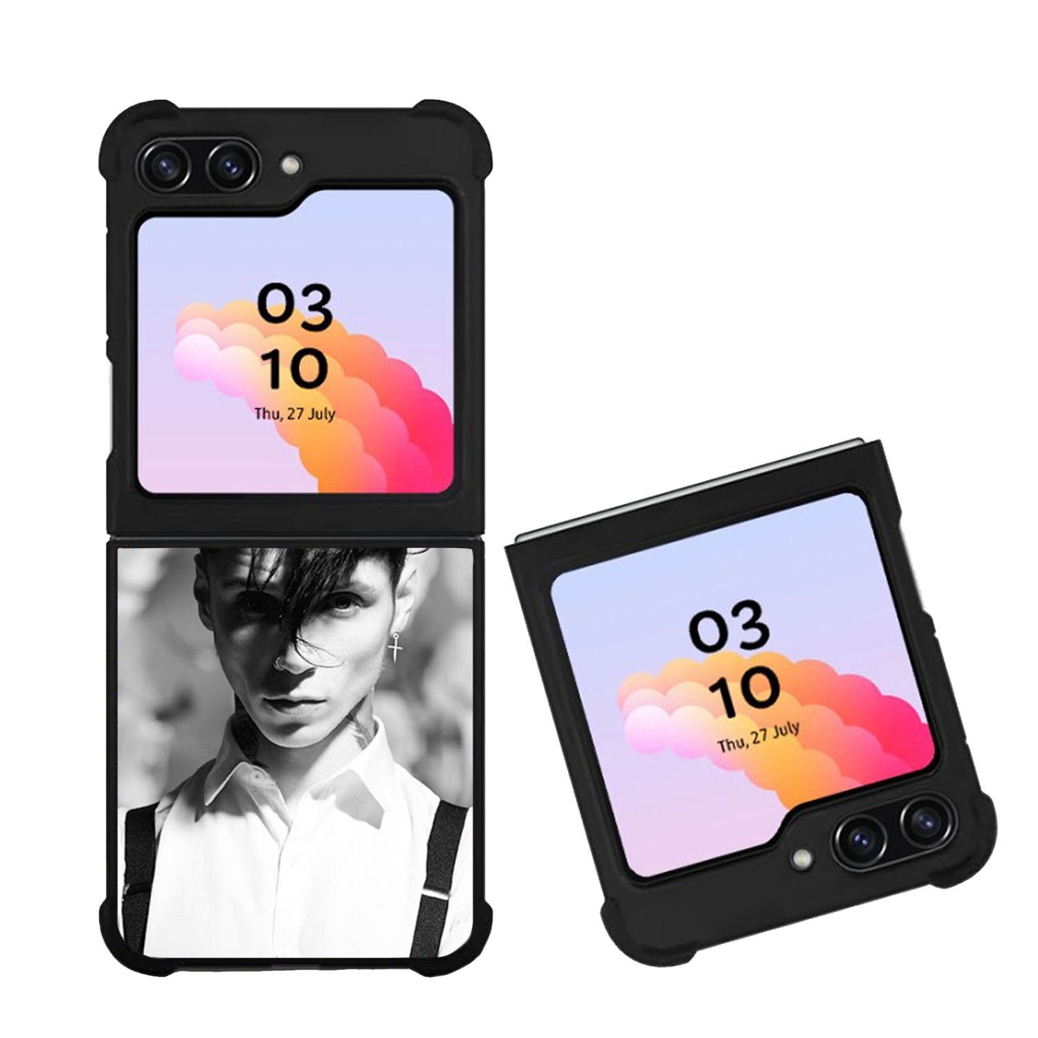 Andy Black Monochrome Case Samsung Galaxy Z Flip 5 5G BC2235