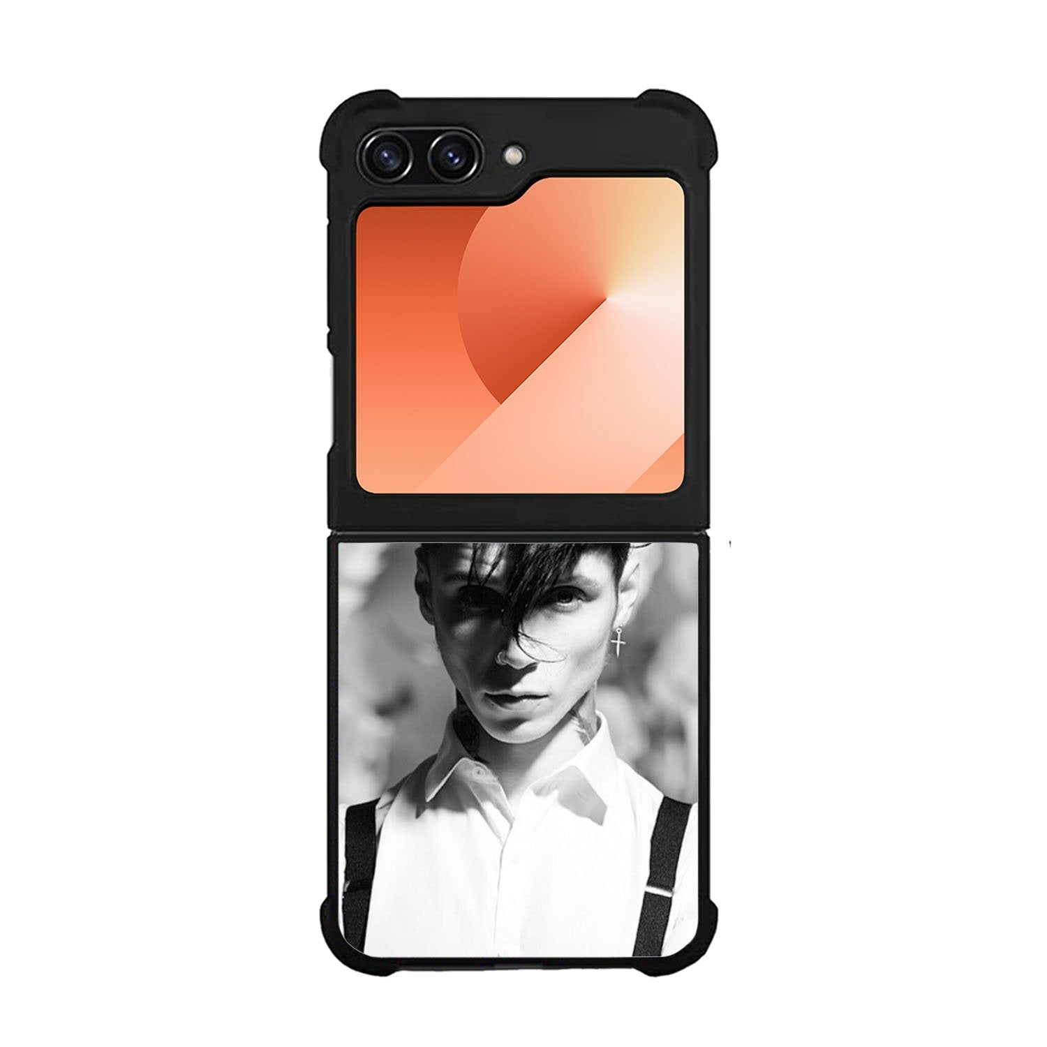 Andy Black Monochrome Case Samsung Galaxy Z Flip 6 5G BC2235