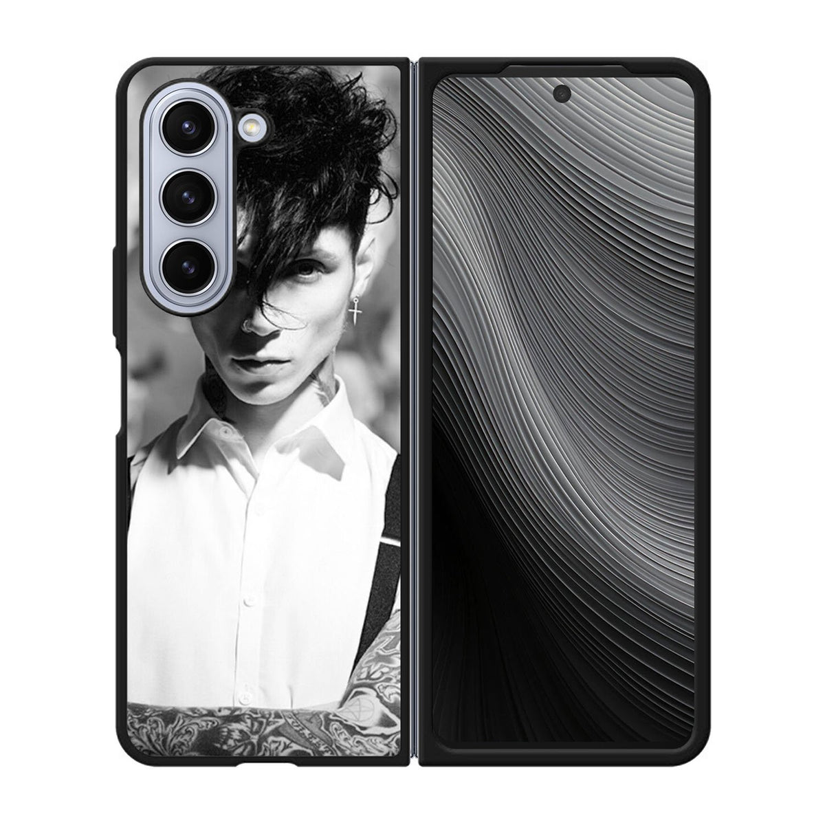 Andy Black Monochrome Case Samsung Galaxy z Fold 5 5G BC2235