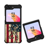 Browning Deer Real Tree Camo USA Flag Case Samsung Galaxy Z Flip 5 5G BC2264