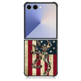 Browning Deer Real Tree Camo USA Flag Samsung Galaxy Z Flip 7 Case BC2264