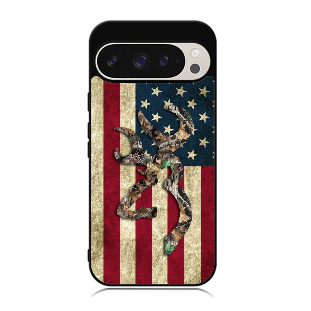 Browning Deer Real Tree Camo USA Flag Case Google Pixel 9 Pro XL BC2264