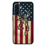Browning Deer Real Tree Camo USA Flag Samsung Galaxy A17 5G Case BC2264