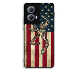 Browning Deer Real Tree Camo USA Flag Motorola Moto Edge 2024 Case FE1380