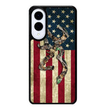 Browning Deer Real Tree Camo USA Flag Samsung Galaxy S25 Edge Case Case