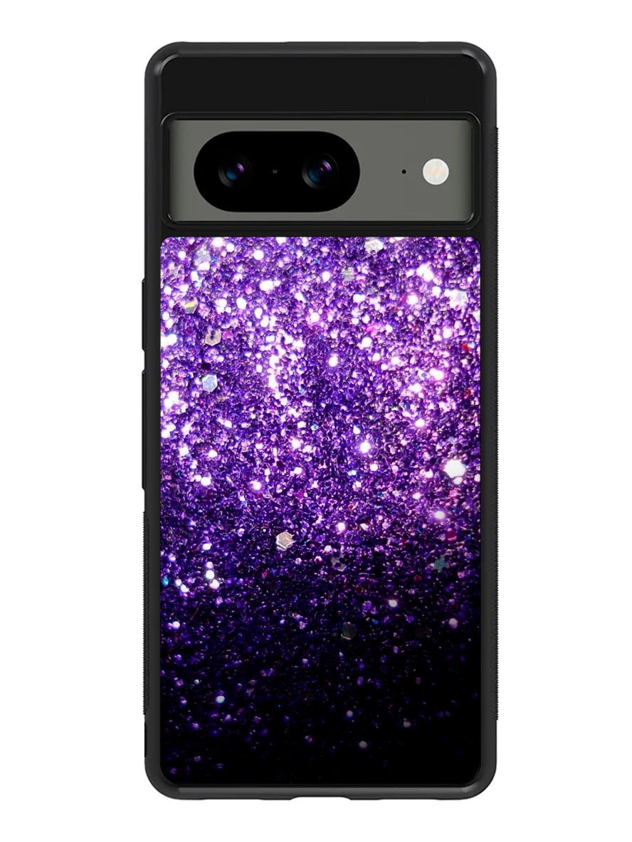 Purple Sparkling Glitter Google Pixel 8a Case