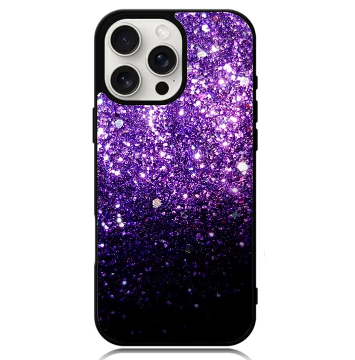Purple Sparkling Glitter Case iPhone 16 Pro Max BC2032