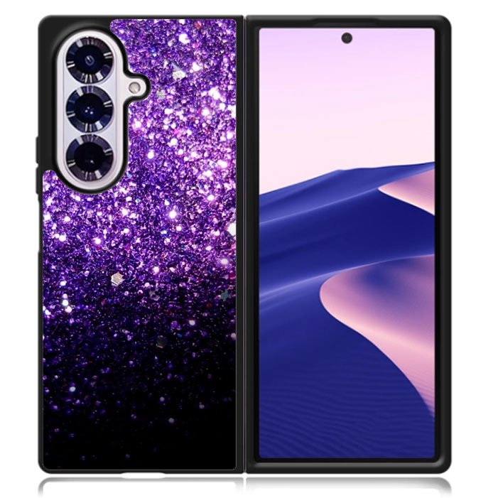 Purple Sparkling Glitter Samsung Galaxy Z Fold 7 5G Case BC2032