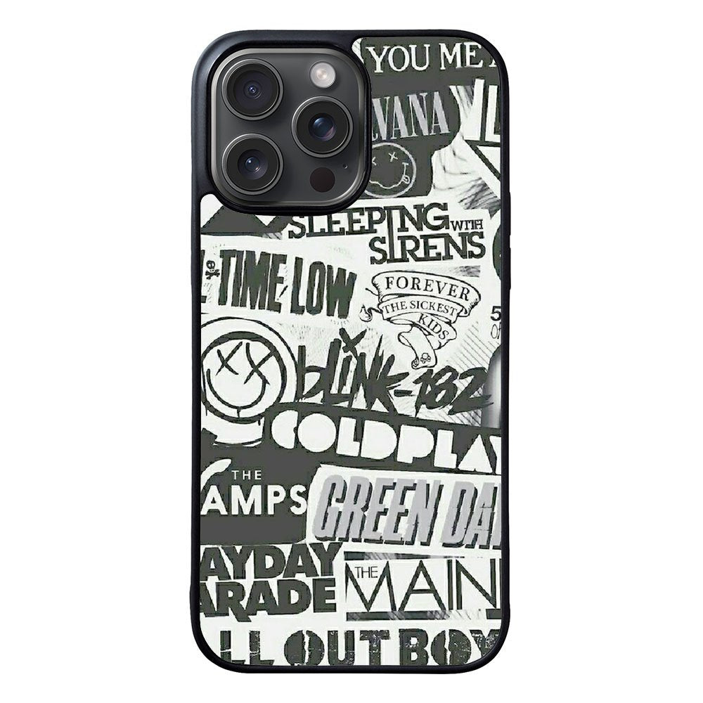 Rock Bands Tumblr Collage Case iPhone 15 Pro BC2047