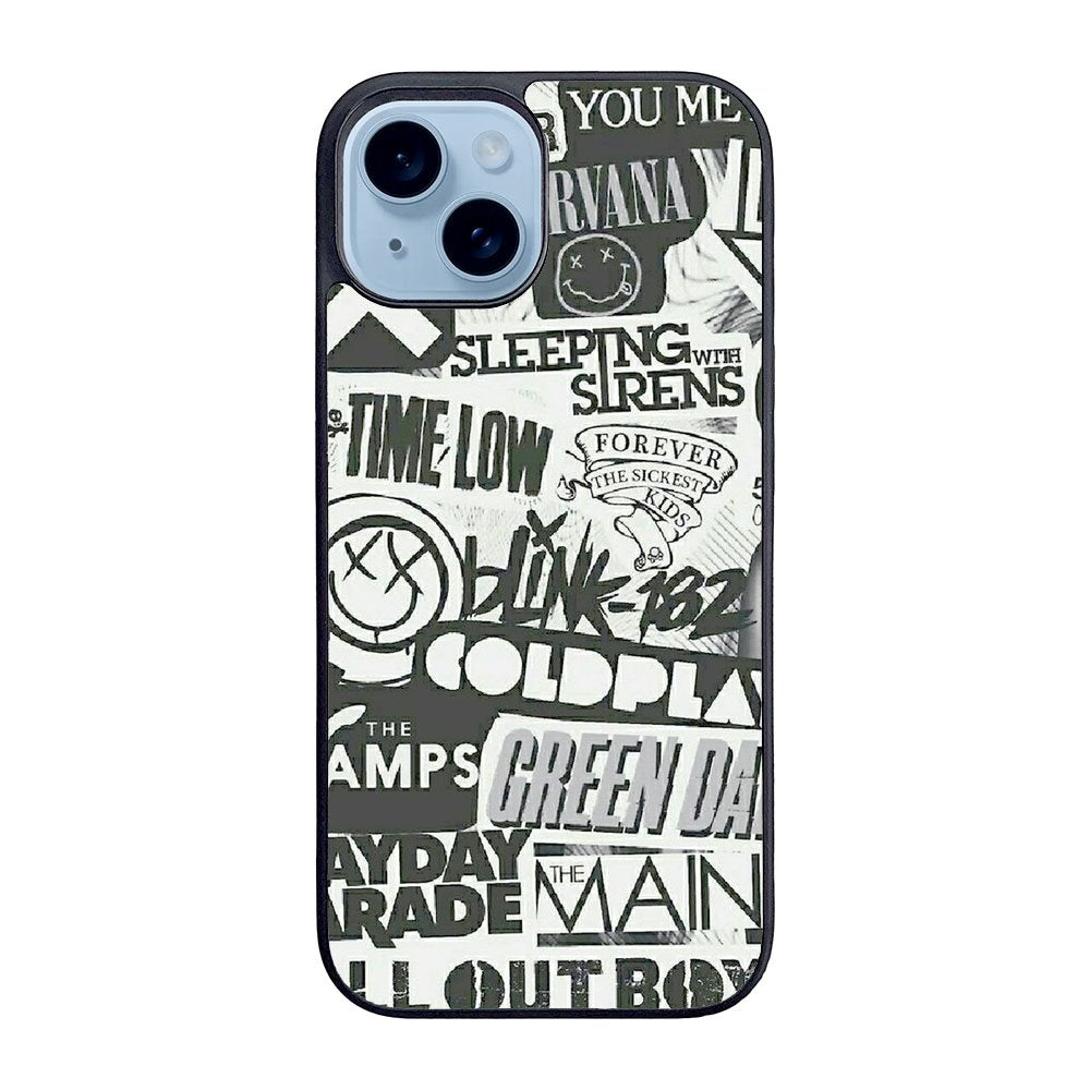 Rock Bands Tumblr Collage Case iPhone 15 BC2047