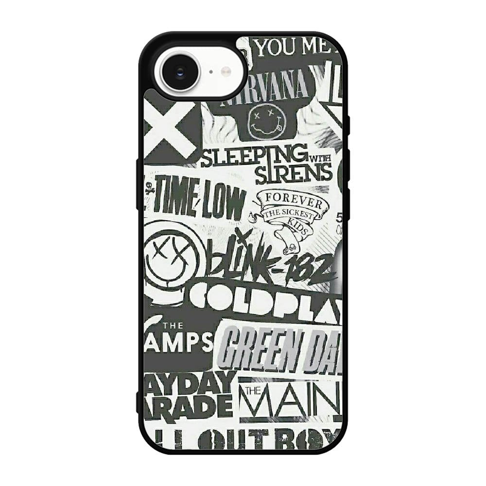 Rock Bands Tumblr Collage iPhone 16e Case BC2047