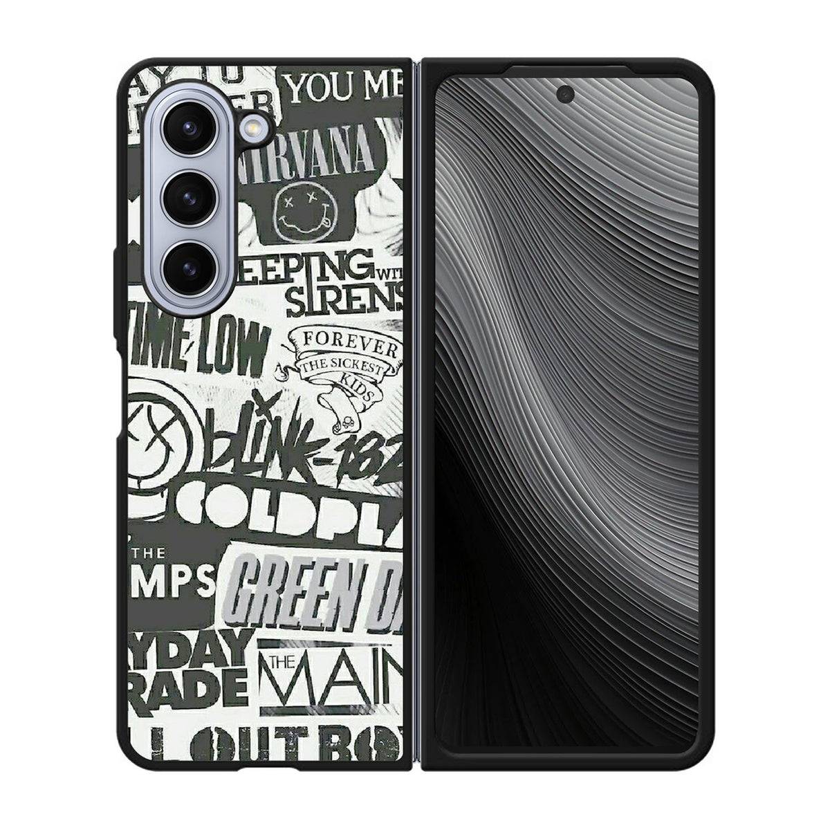 Rock Bands Tumblr Collage Case Samsung Galaxy z Fold 5 5G BC2047