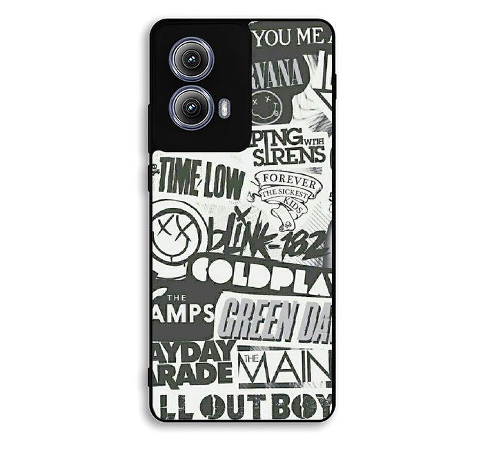 Rock Bands Tumblr Collage Motorola Moto Edge 2024 Case BC2047
