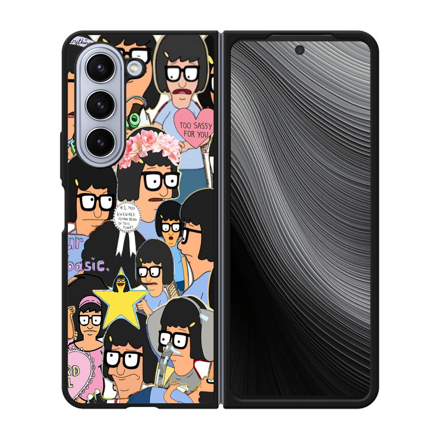 Tina Belcher Collage Bob's Burgers Case Samsung Galaxy z Fold 5 5G BC2013