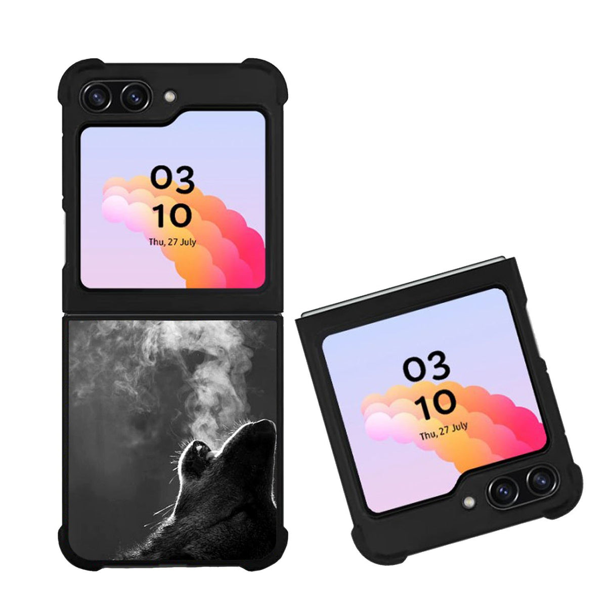 Wolf Howling Smoke Case Samsung Galaxy Z Flip 5 5G BC1981