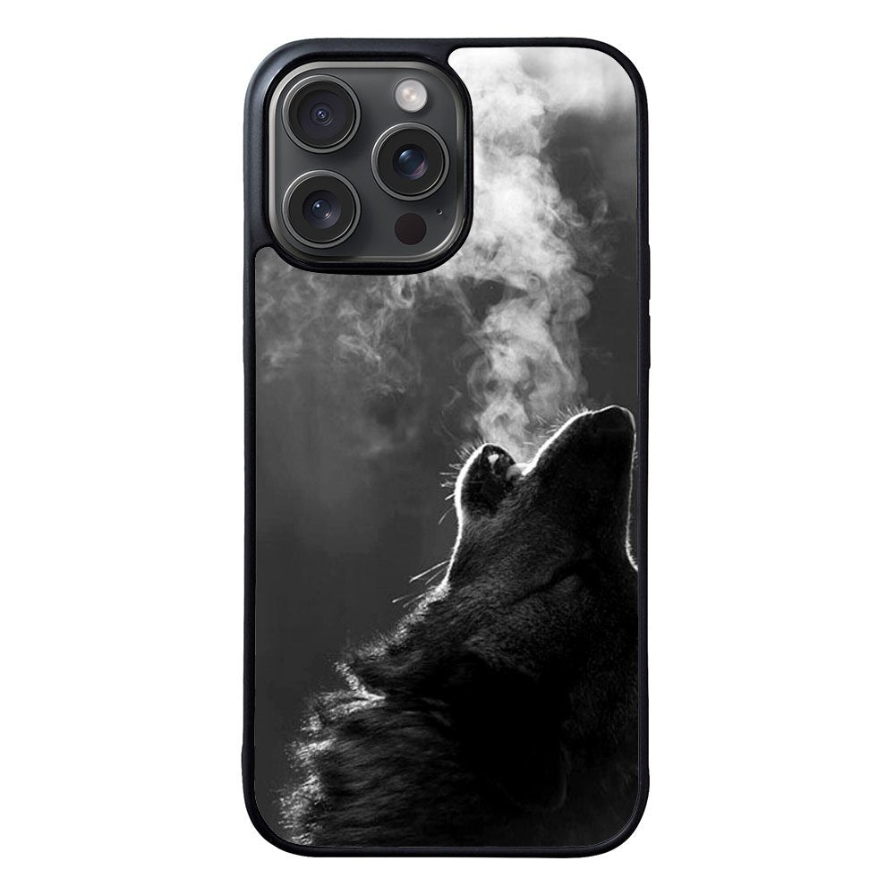 Wolf Howling Smoke Case iPhone 15 Pro Max BC1981