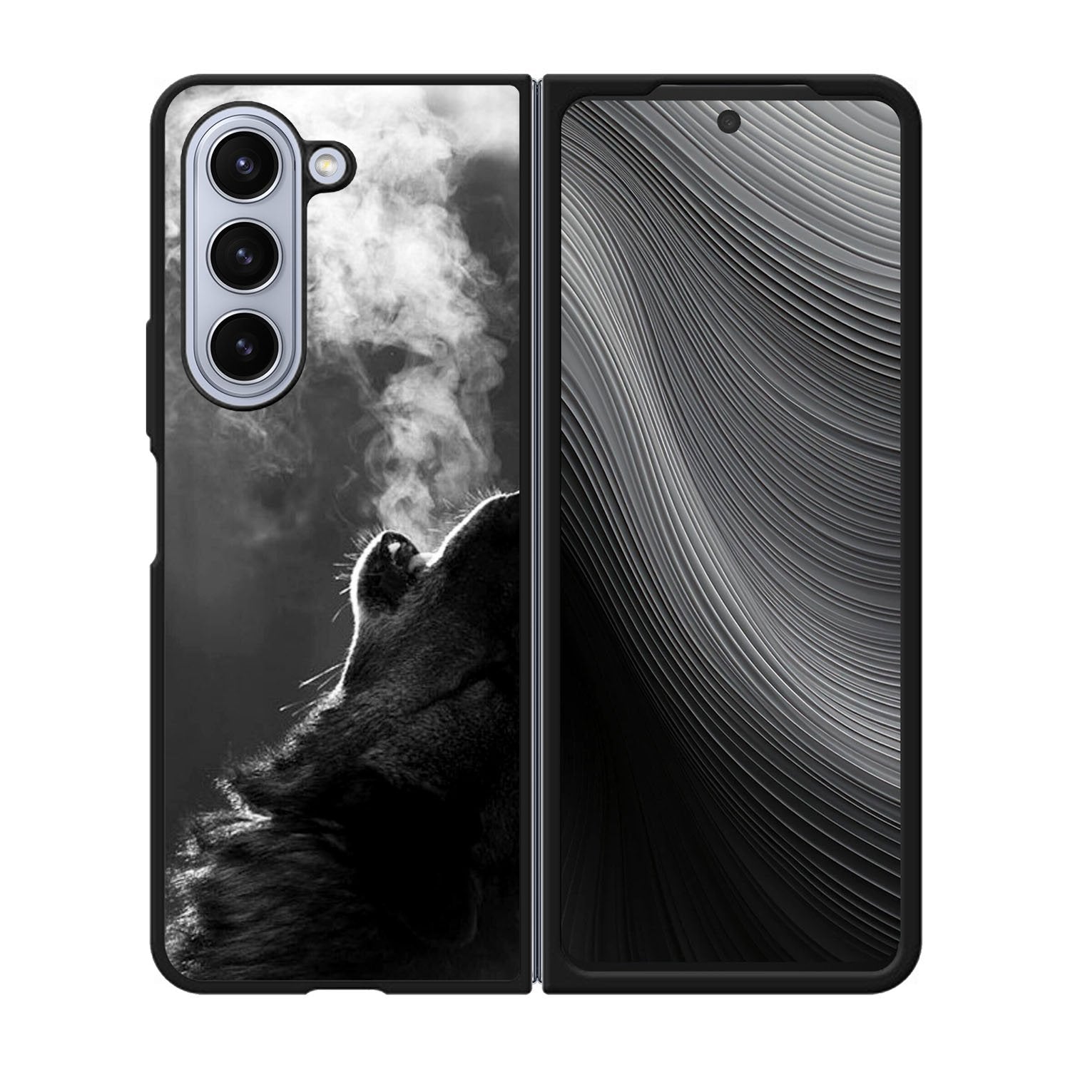 Wolf Howling Smoke Case Samsung Galaxy z Fold 5 5G BC1981