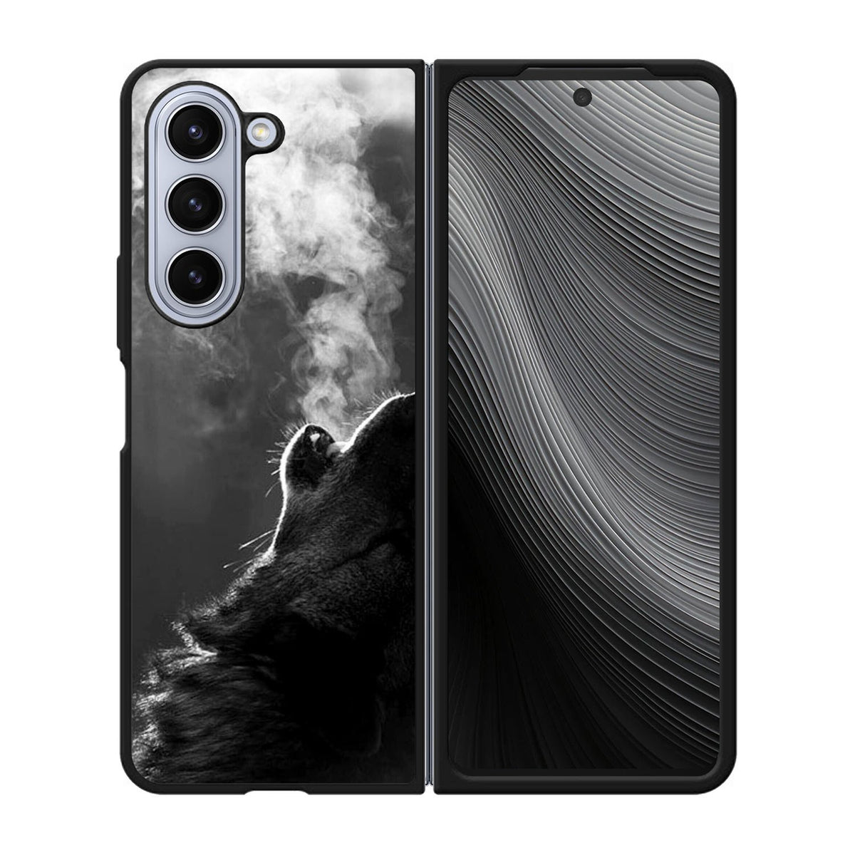 Wolf Howling Smoke Case Samsung Galaxy z Fold 5 5G BC1981