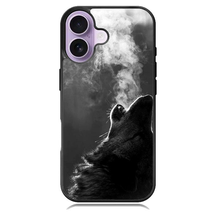 Wolf Howling Smoke iPhone 17 Case BC1981
