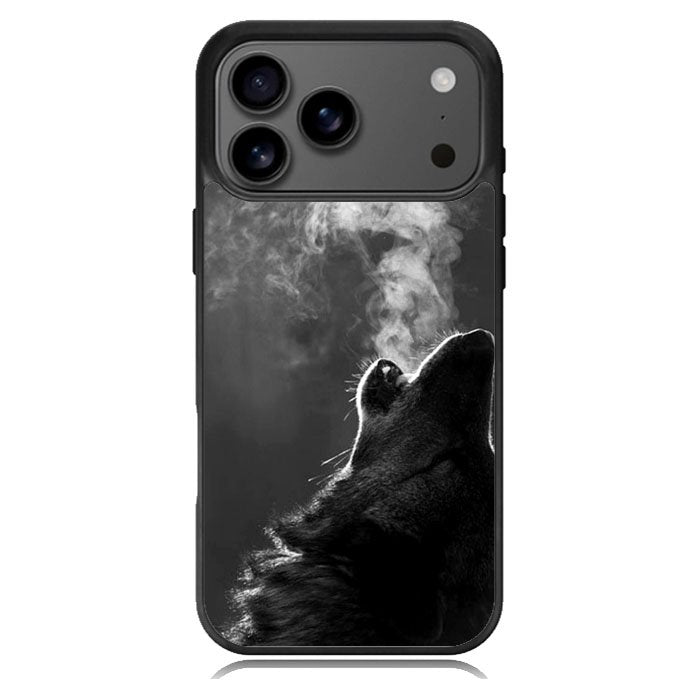 Wolf Howling Smoke iPhone 17 Pro Max Case BC1981