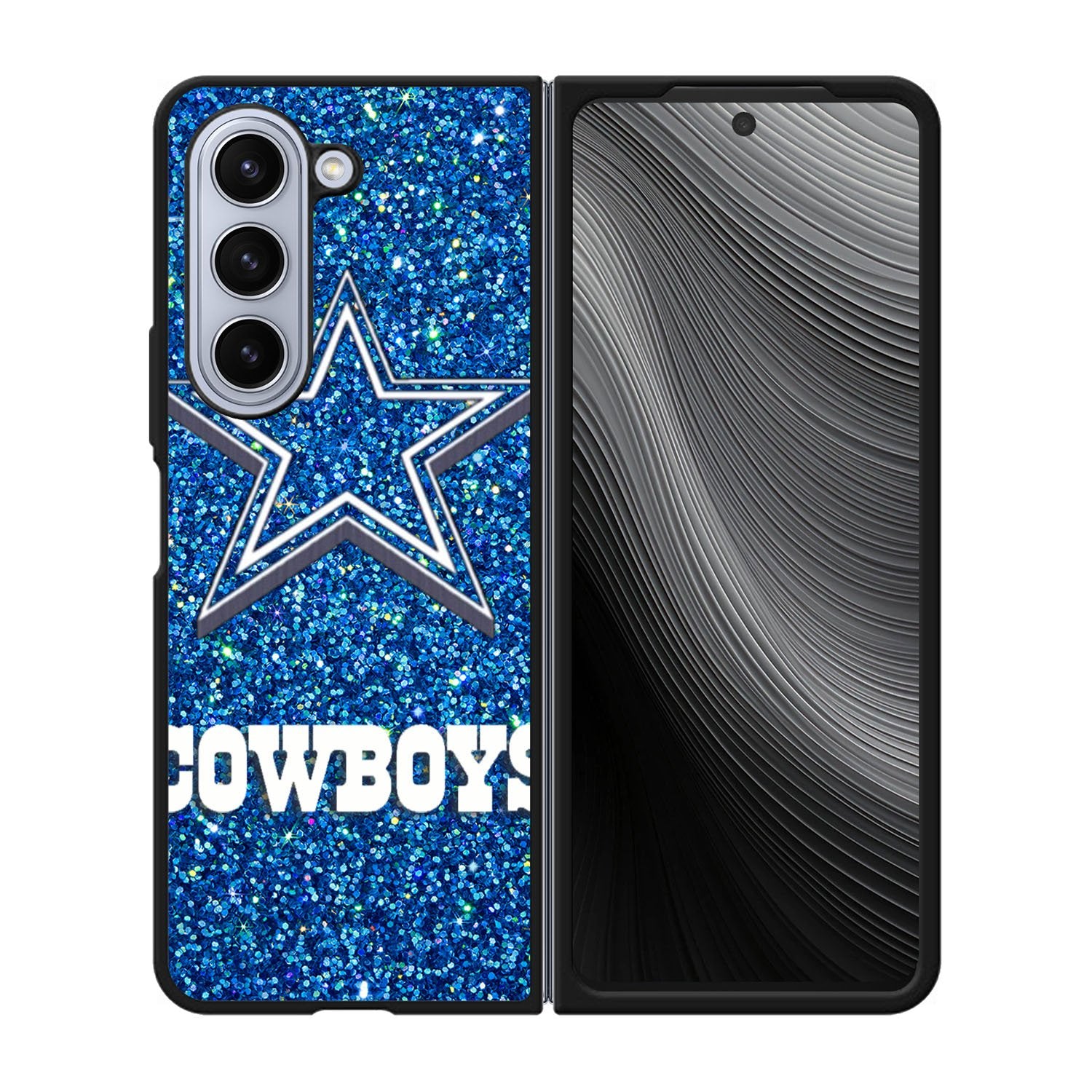 Dallas Cowboys Sparkling Glitter Case Samsung Galaxy z Fold 5 5G BC2191