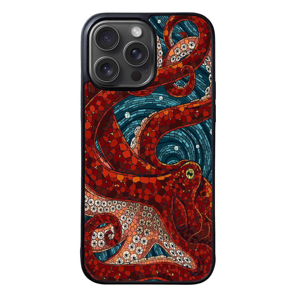 Kraken Octopus Stained Glass Case iPhone 15 Pro BC2155