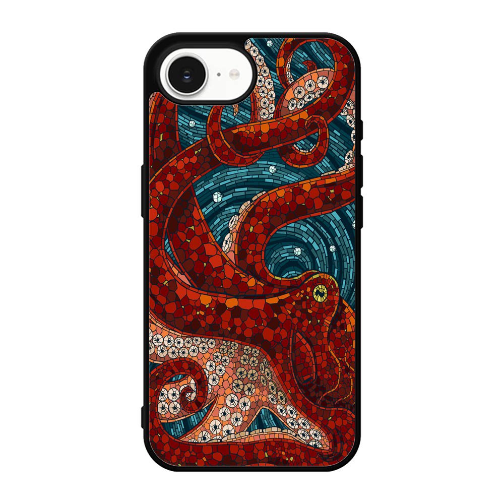 Kraken Octopus Stained Glass iPhone 16e Case BC2155