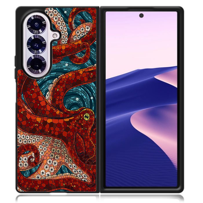 Kraken Octopus Stained Glass Samsung Galaxy Z Fold 7 5G Case BC2155