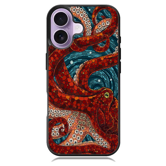 Kraken Octopus Stained Glass iPhone 17 Case BC2155