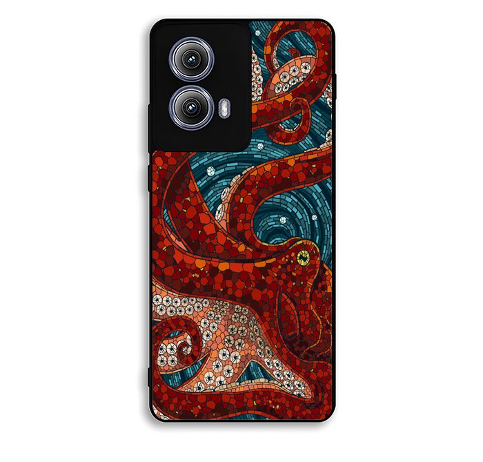 Kraken Octopus Stained Glass Motorola Moto Edge 2024 Case FE1114