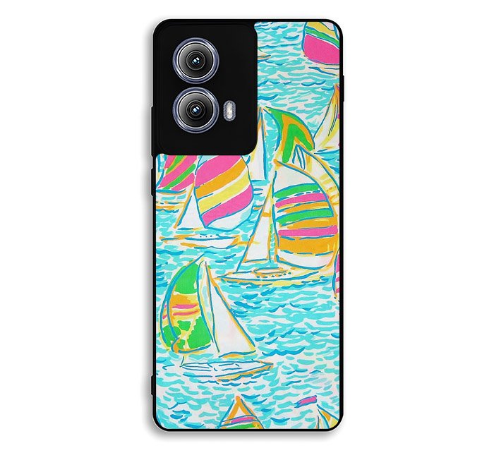 Lilly Pulitzer Sailboat Motorola Moto Edge 2024 Case FE3340