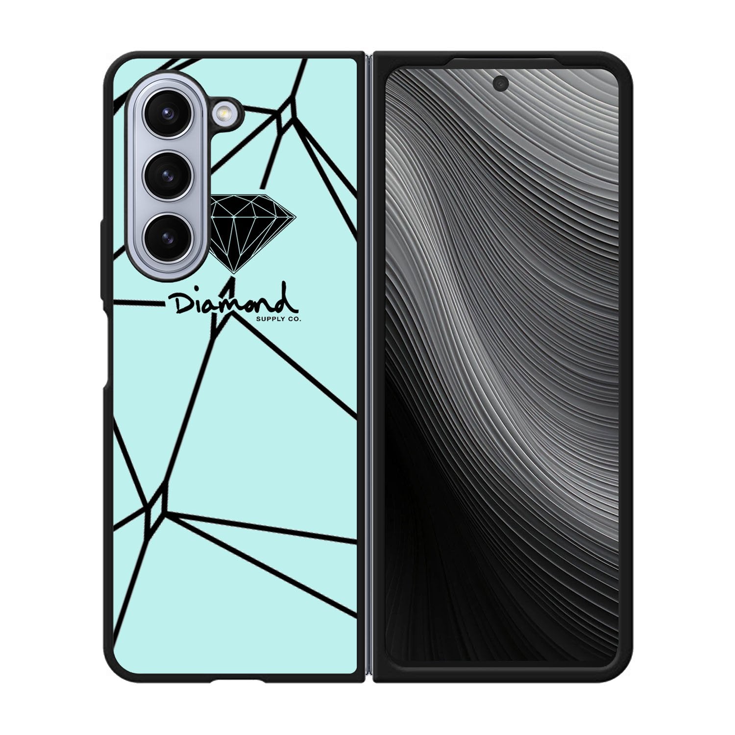 Diamond Supply Co Brilliant Diamond Blue Case Samsung Galaxy z Fold 5 5G BC2198