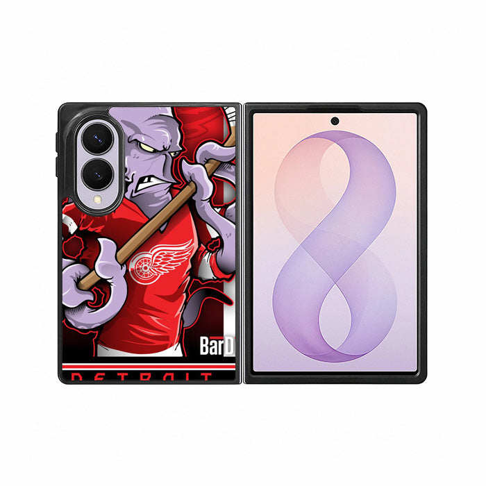 NHL Cartoon Mascout Detroit Red Wings Samsung Galaxy Z Fold 8 Case BC2089