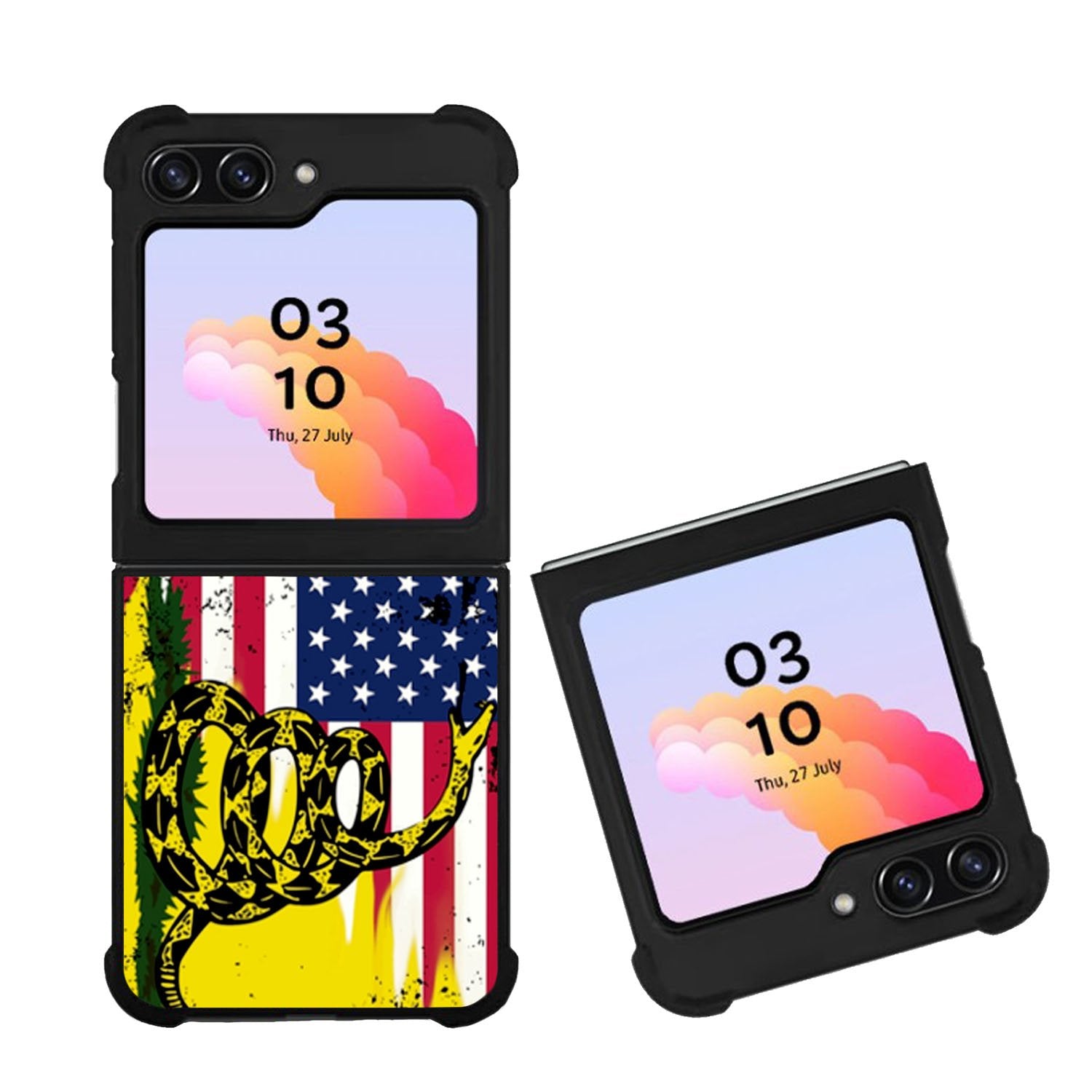 American Gadsden Flag Worn Case Samsung Galaxy Z Flip 5 5G BC2229