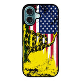 American Gadsden Flag Worn Case iPhone 16 Plus BC2229