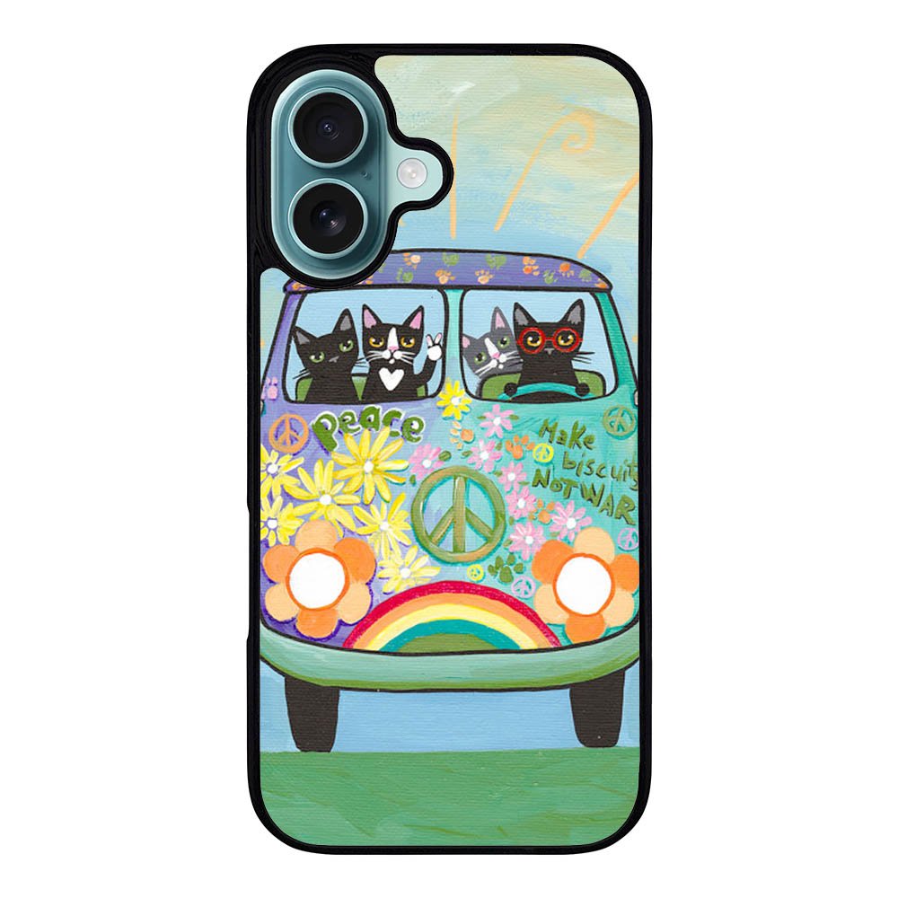 Hippie Cats Road Trip! Case iPhone 16 Plus BC2137