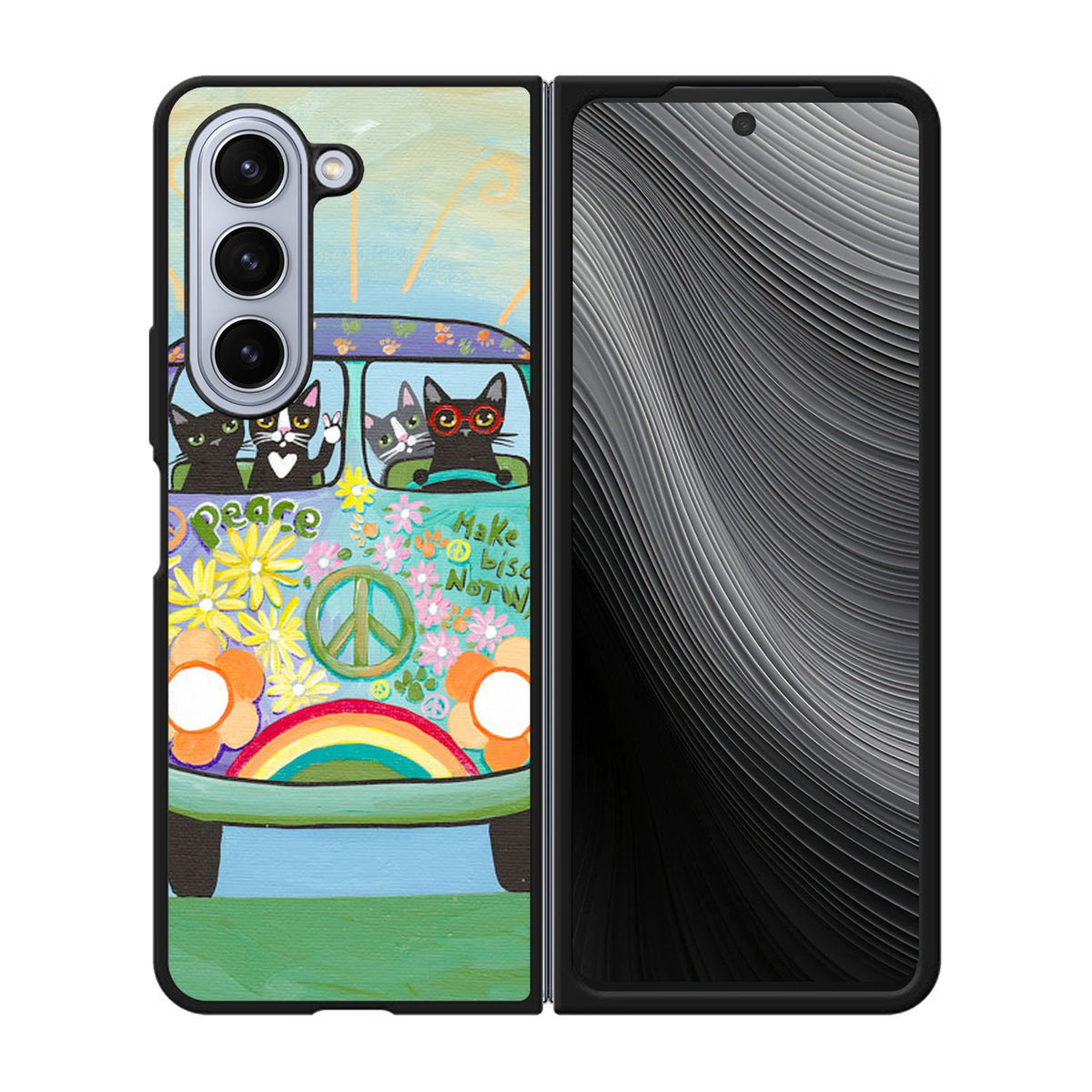 Hippie Cats Road Trip! Case Samsung Galaxy z Fold 5 5G BC2137