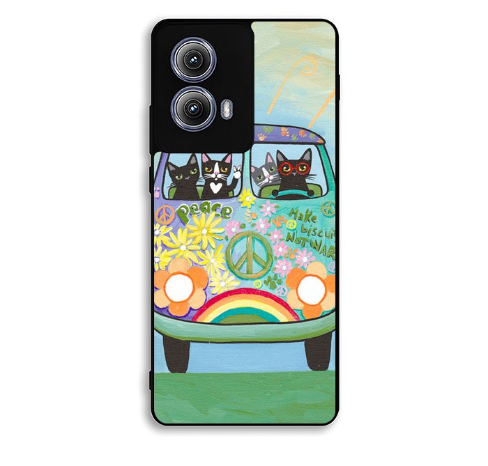 Hippie Cats Road Trip! Motorola Moto Edge 2024 Case BC2137