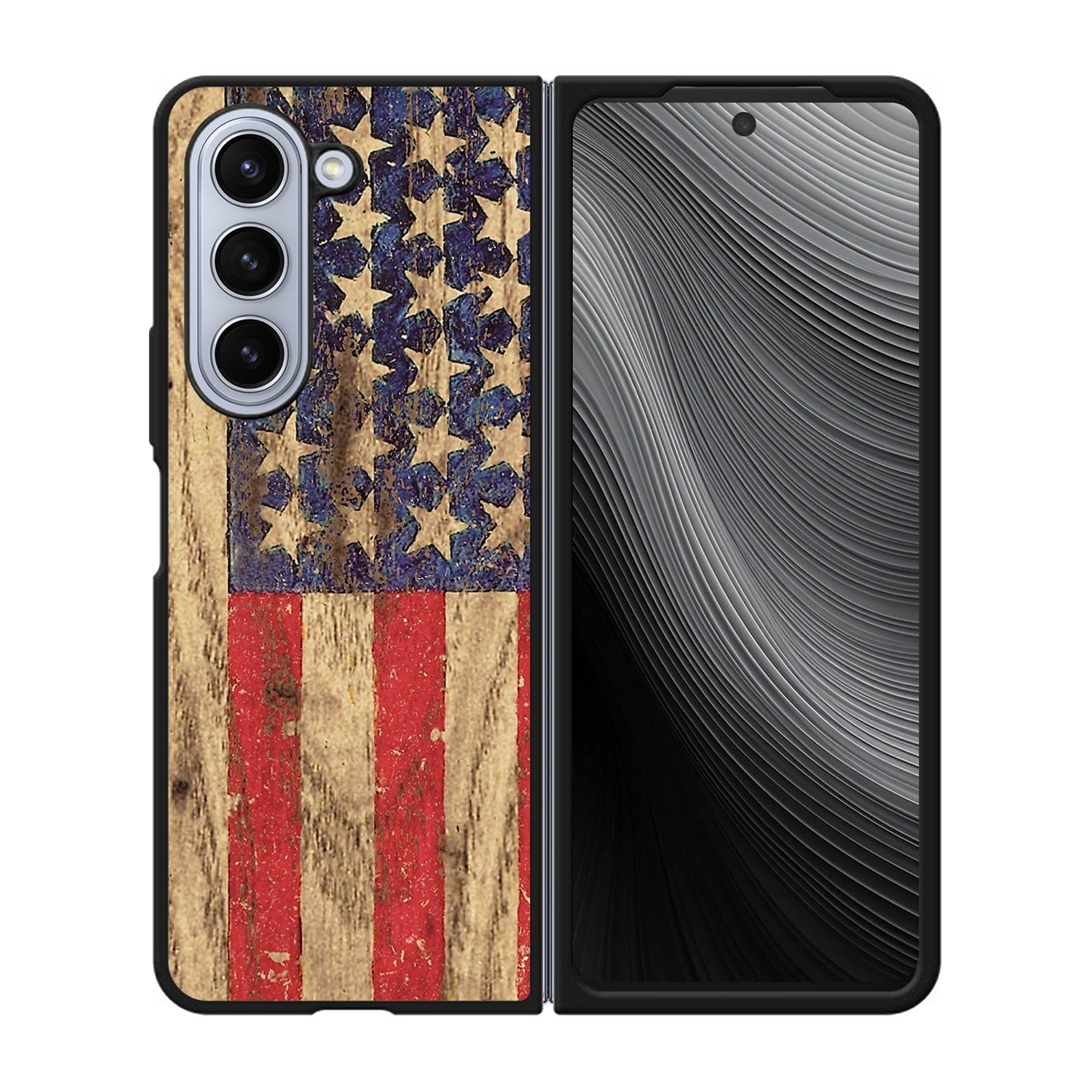 Vintage Patriotic American Flag Case Samsung Galaxy z Fold 5 5G BC1992