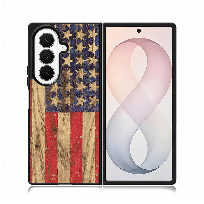 Vintage Patriotic American Flag Samsung Galaxy Z Fold 8 Ultra Case BC1992