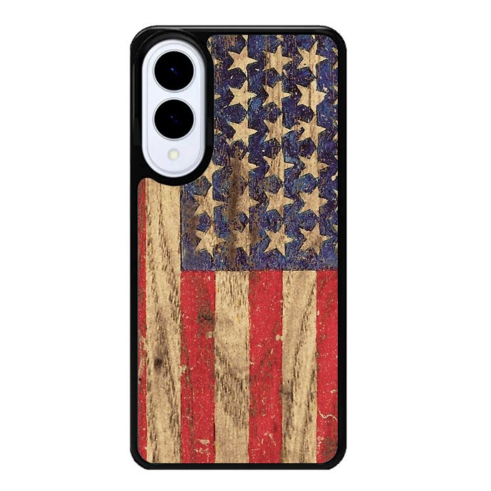 Vintage Patriotic American Flag Samsung Galaxy S25 Edge Case Case