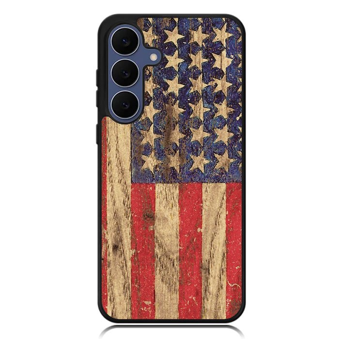 Vintage Patriotic American Flag Samsung Galaxy S25 FE Case BC1992