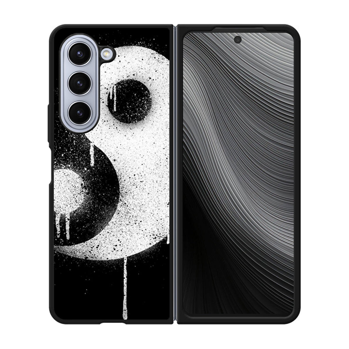 Yin Yang Spray Paint Case Samsung Galaxy z Fold 5 5G BC1974