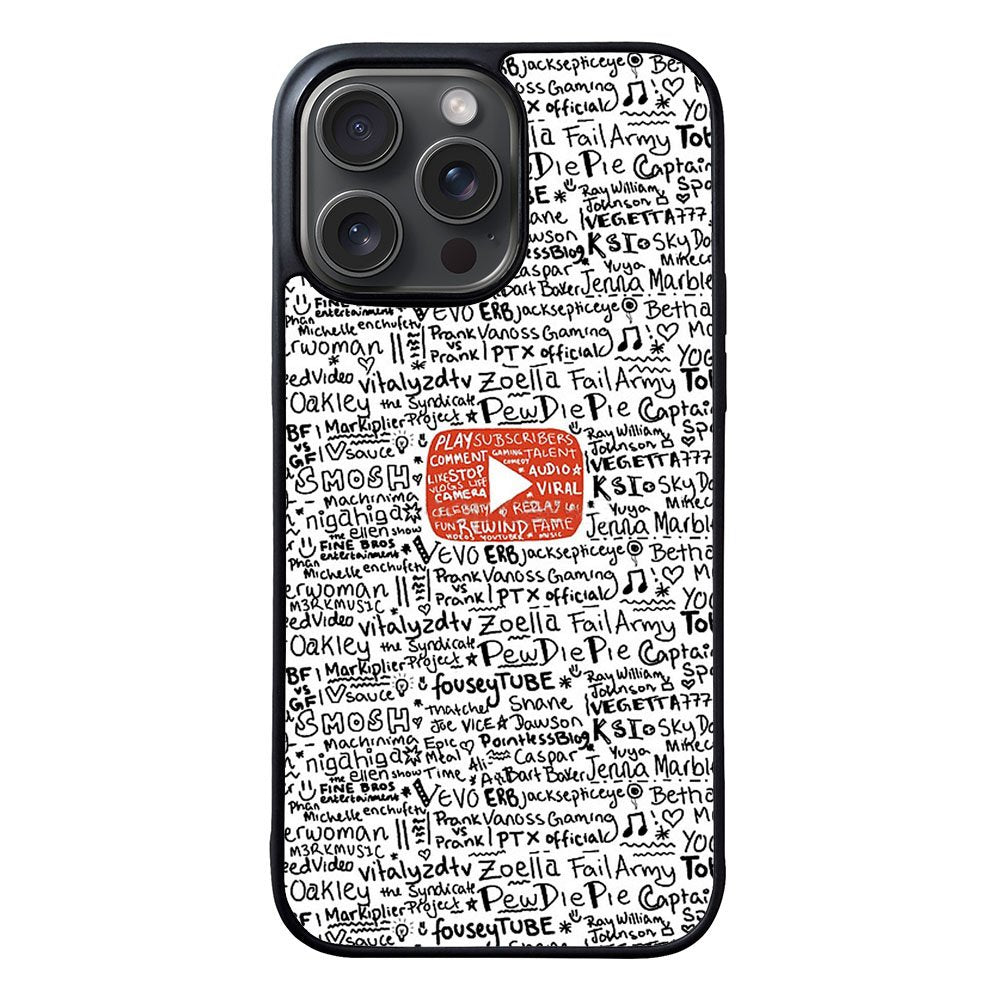 Youtube Art Prints Case iPhone 15 Pro Max BC1975