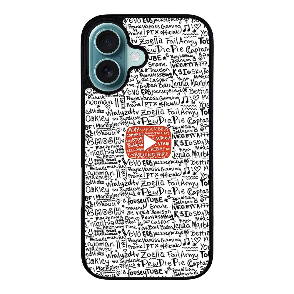 Youtube Art Prints Case iPhone 16 Plus BC1975