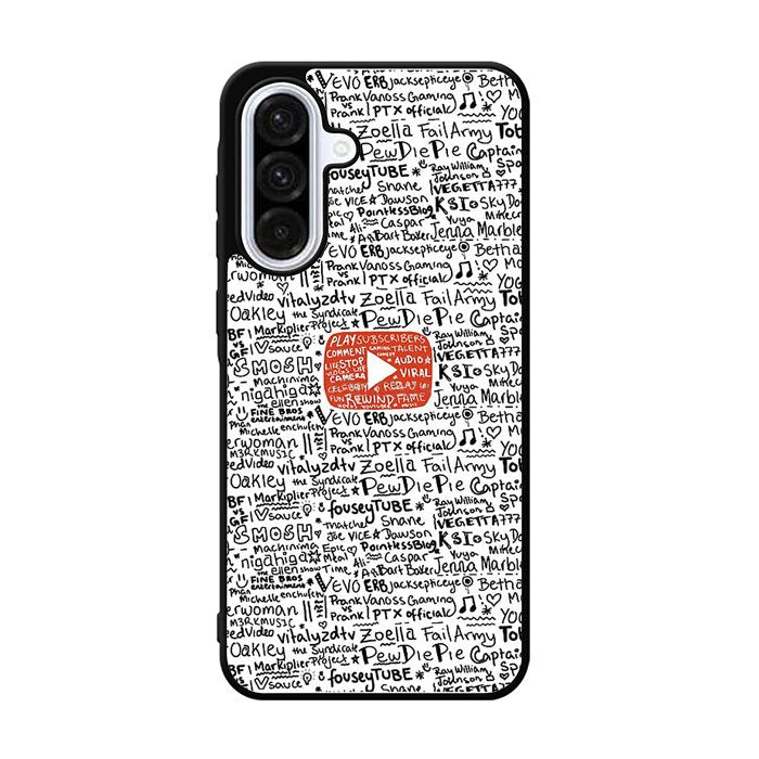 Youtube Art Prints Samsung Galaxy A36 Case BC1975