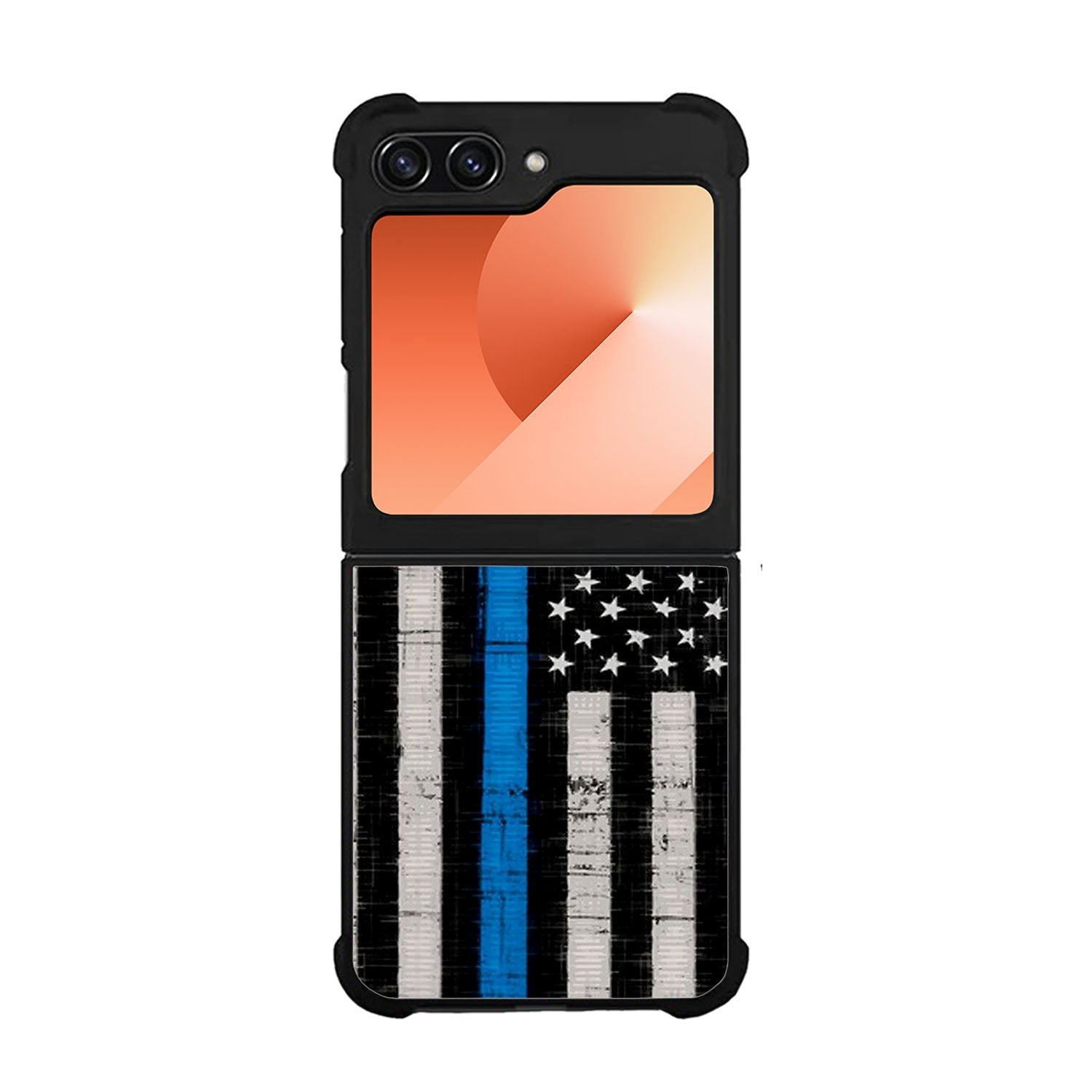 Police Blue Line Flag Case Samsung Galaxy Z Flip 6 5G BC2025