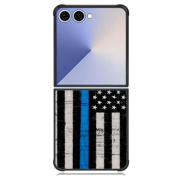 Police Blue Line Flag Samsung Galaxy Z Flip 7 Case BC2025
